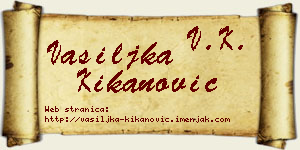 Vasiljka Kikanović vizit kartica